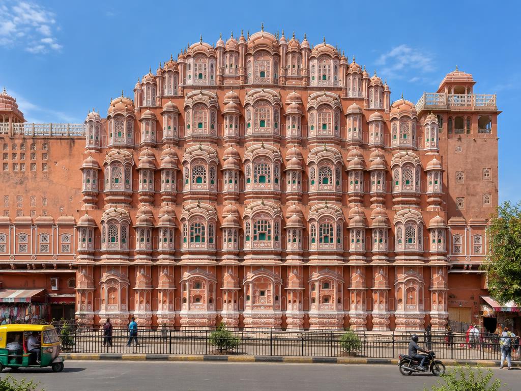 Illustrative view of Hawa Mahal in Jaipur, Rajasthan