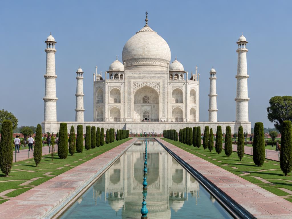 Illustrative view of the Taj Mahal in Agra, Uttar Pradesh